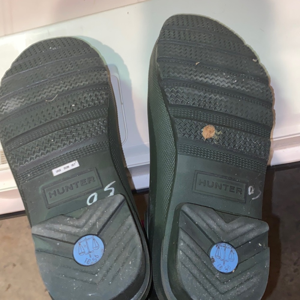hunter green ankle rain boots